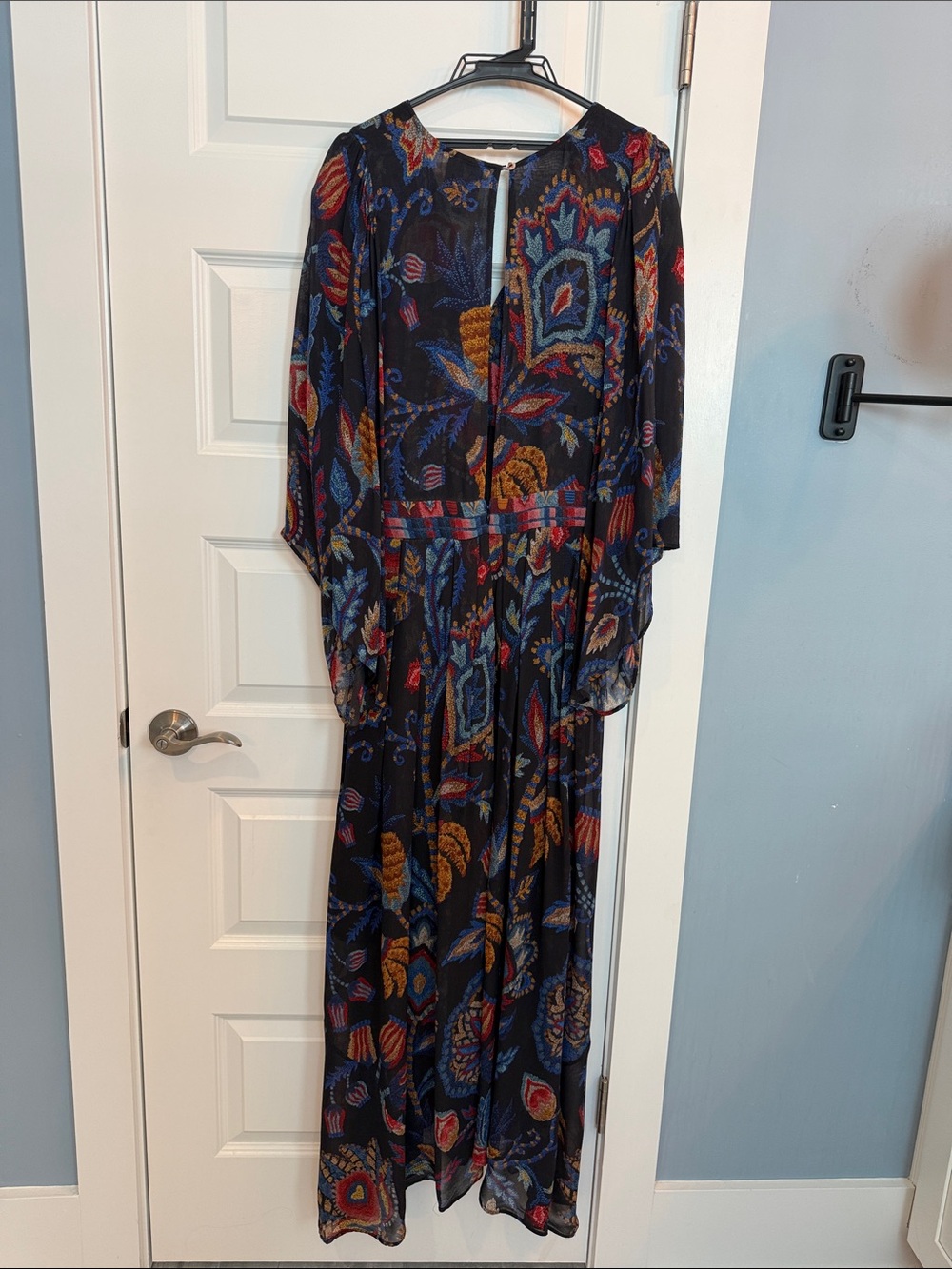 FARM Rio Black Maxi Dress with Multicolor Paisley Print - Picture 10 of 11